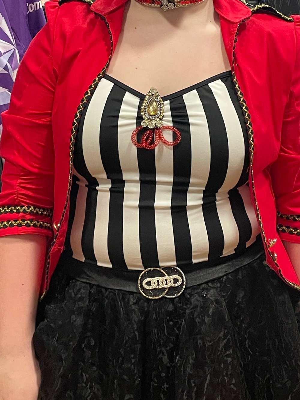 Weissman Women’s 2XL Red and Black Ringmaster Style Costume Jacket Dress - Picture 7 of 8